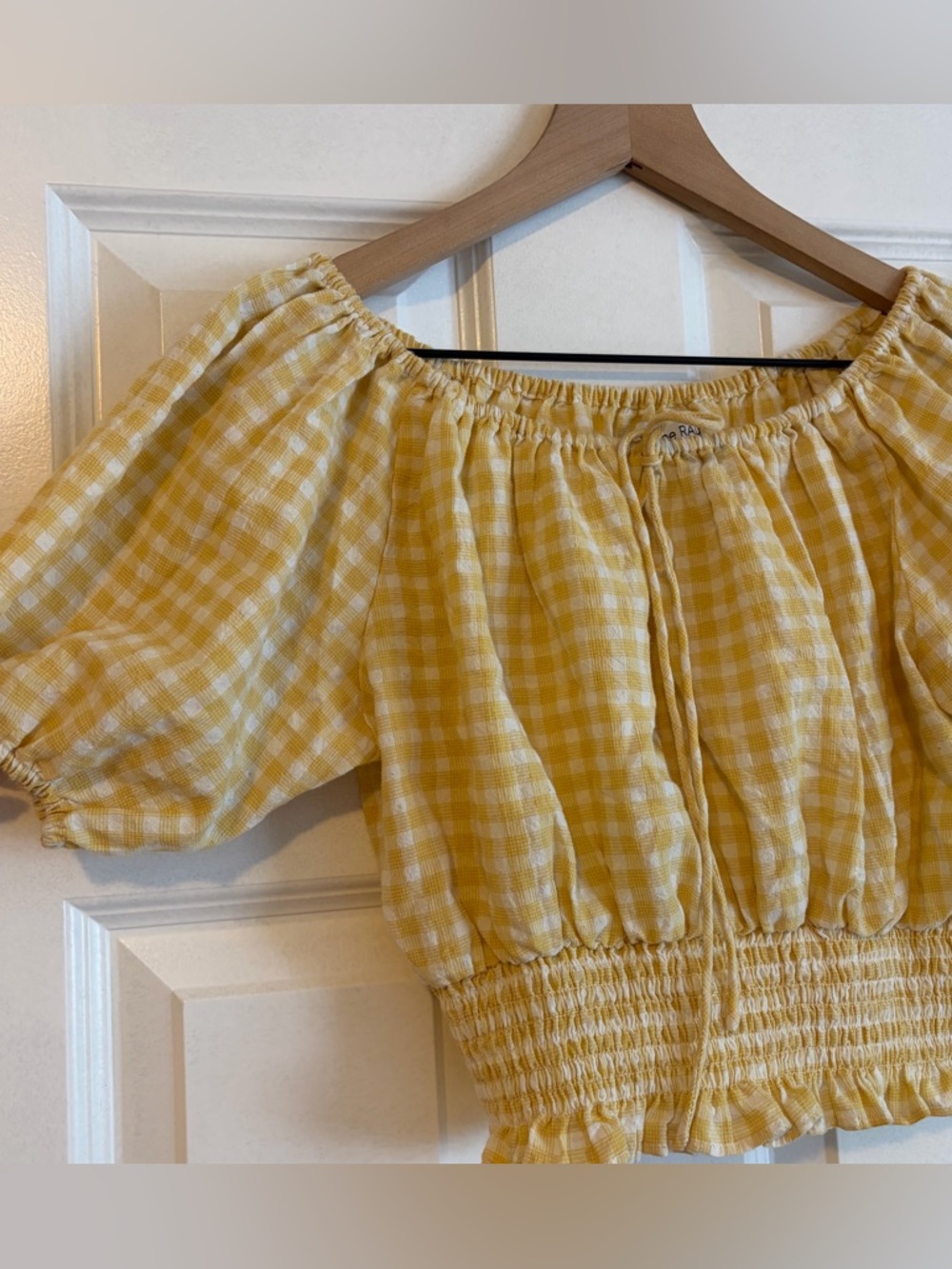 puff sleeve crop top - Picture 4 of 4